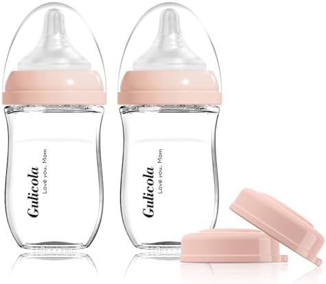 Glass Bottle, 5 oz, 2-Pack, Pink