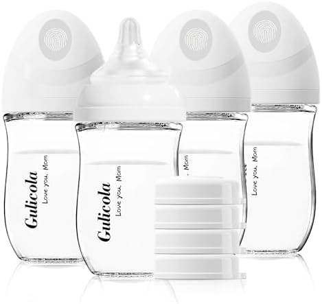 Glass Bottle, 5 oz, 4-Pack, White