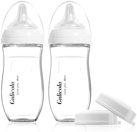Glass Bottle, 8 oz, 2-Pack, White