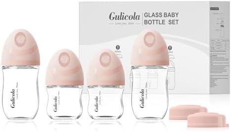Glass Newborn Set, 4-Pack, Pink