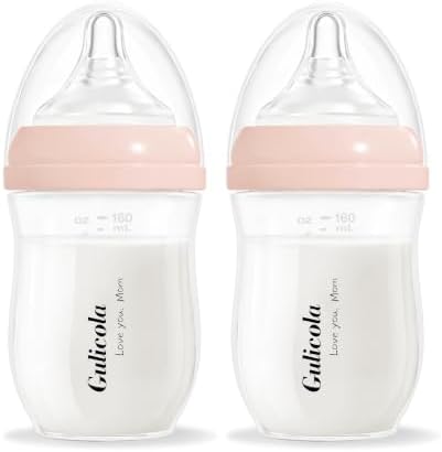 PP Newborn Bottles, 5 oz, 2-Pack, Pink