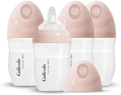 PP Newborn Bottles, 5 oz, 4-Pack, Pink