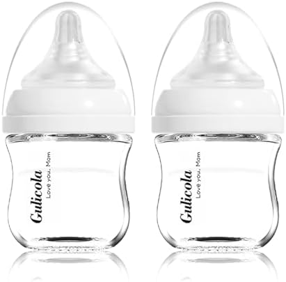 Small Glass Bottle, 3 oz, 2-Pack, White